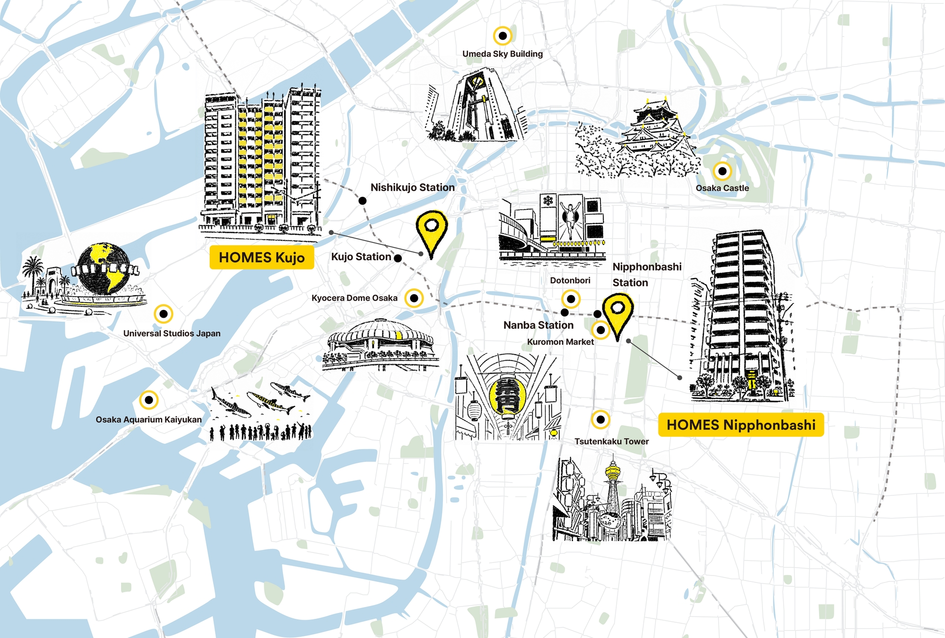 大阪 map